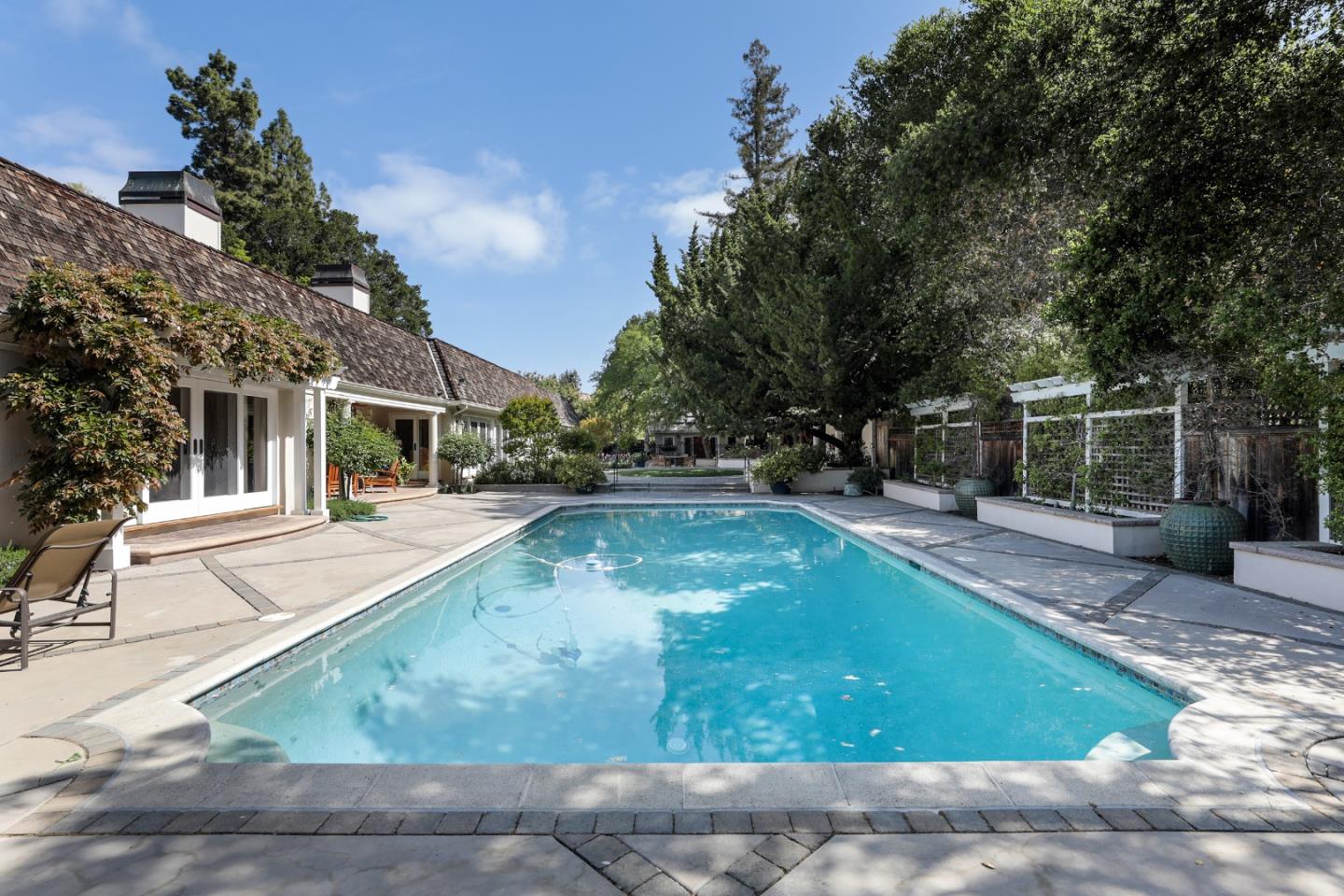 50 Barry Lane Atherton, CA 94027 - Photo 36 of 38 a view of yard with swimming pool and sitting area