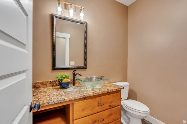 1355 West 1000 South Mapleton, UT 84664 - Photo 26 of 74 Half bath with vanity and toilet
