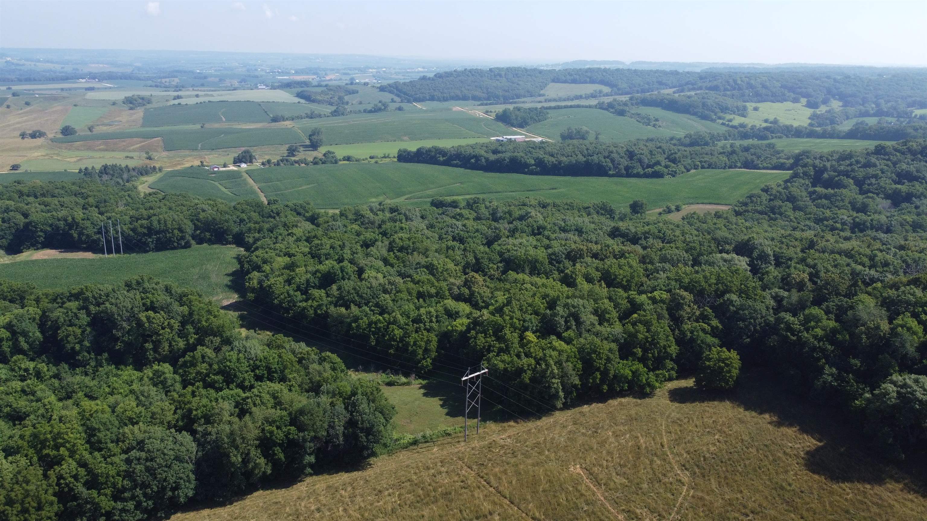 1735 West Steele Road Hanover, IL 61041 - Photo 53 of 70 an aerial view of green landscape with trees houses and mountain view