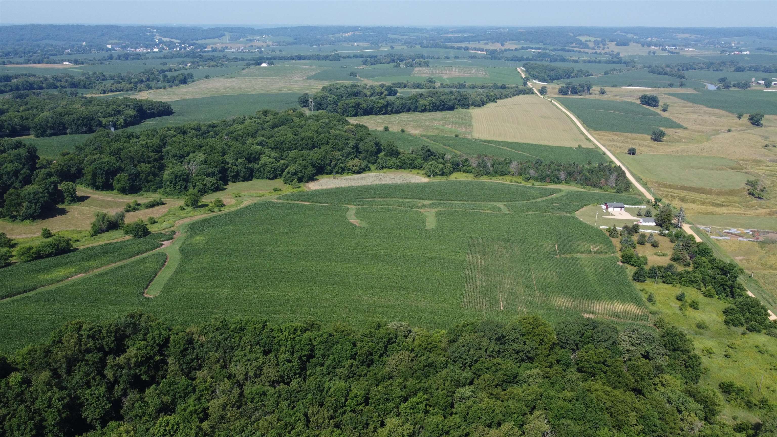 1735 West Steele Road Hanover, IL 61041 - Photo 59 of 70 an aerial view of a house with a yard