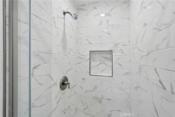 a bathroom with shower