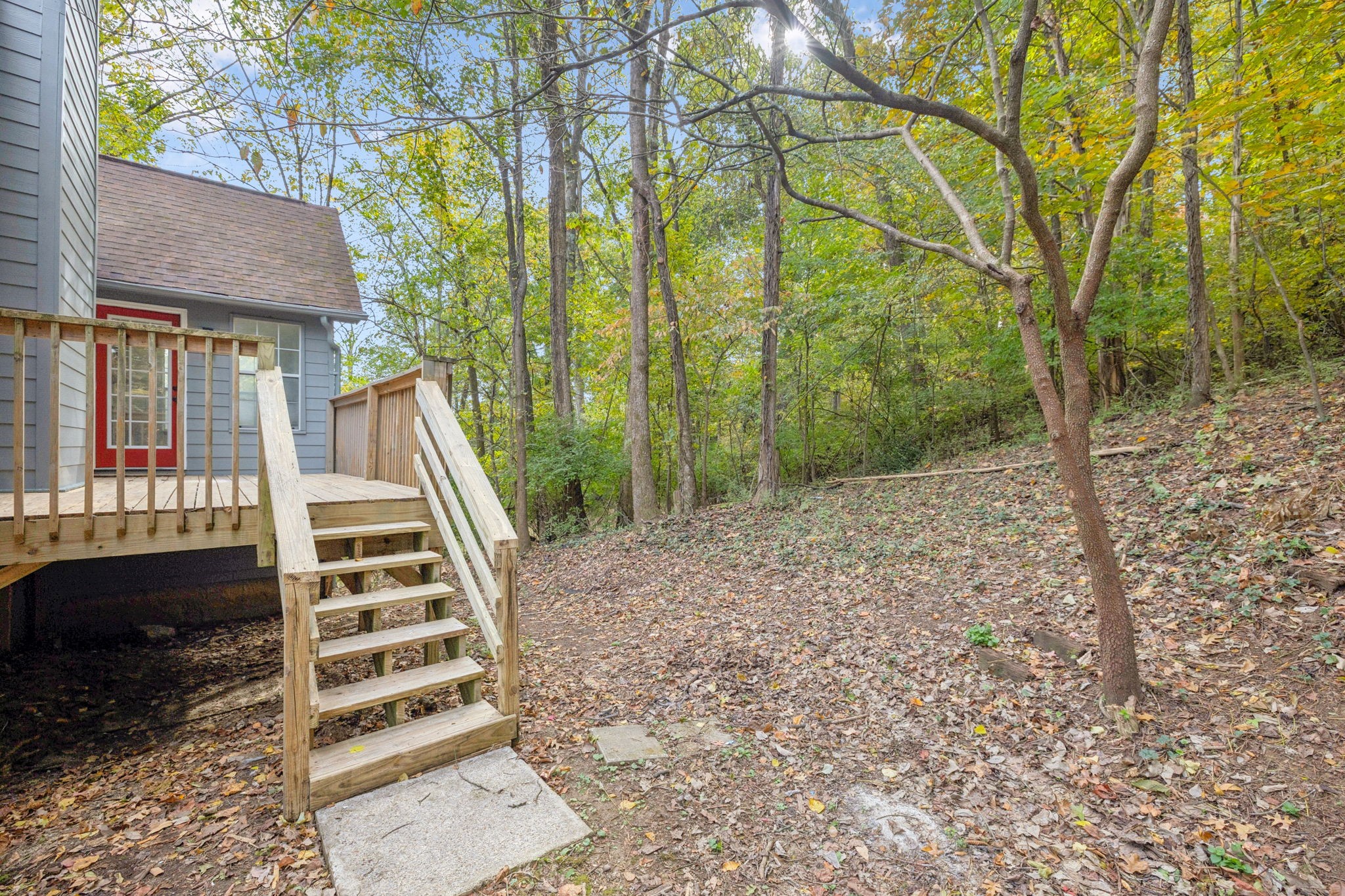 4612 Raccoon Trail Hermitage, TN 37076 - Photo 33 of 36 a view of a yard with plants and wooden fence