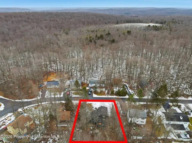 a view of city and green space