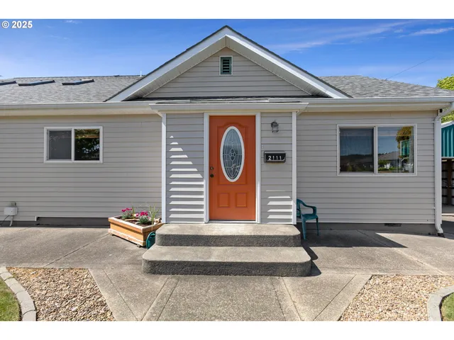 a front view of a house