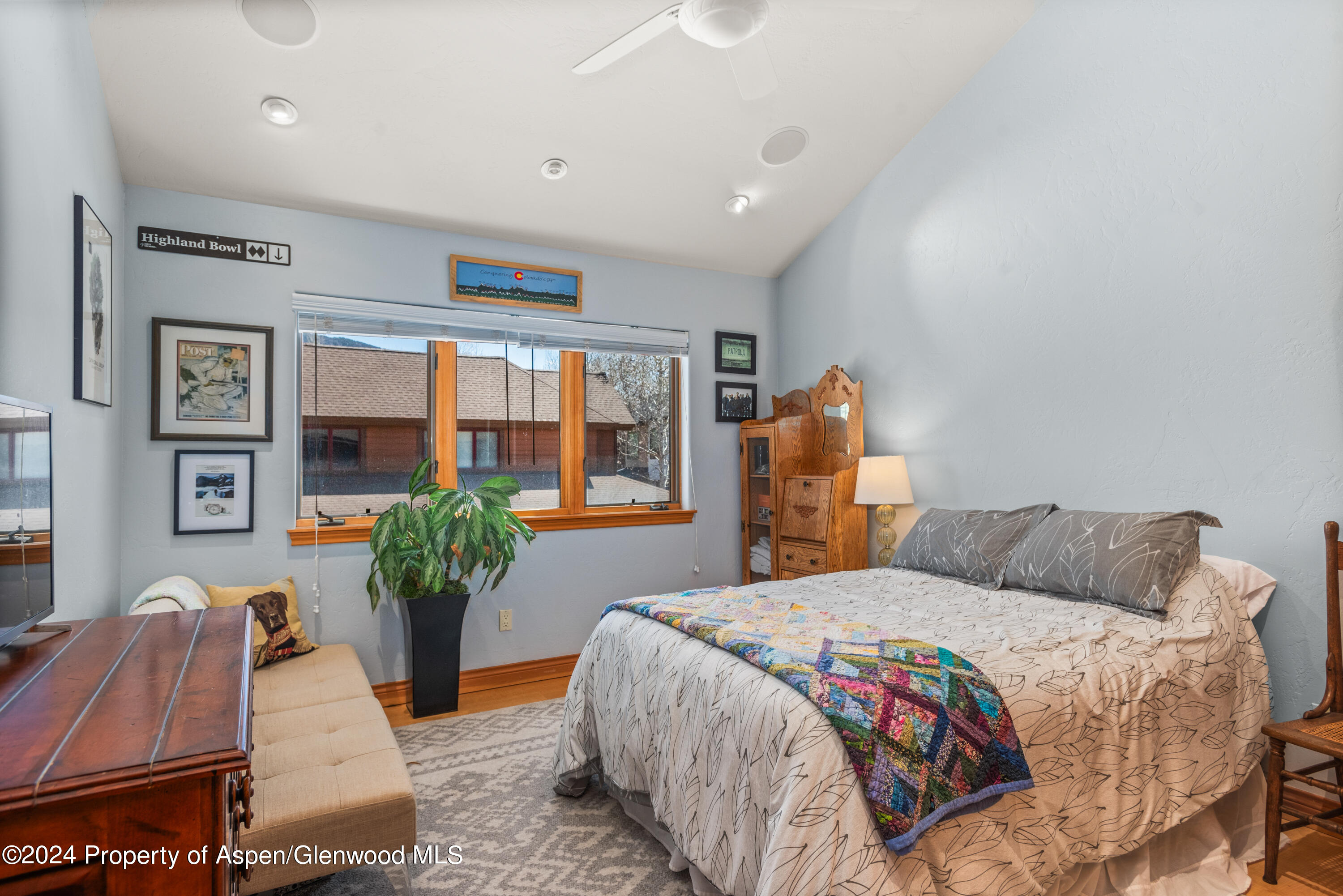 325 Summerset Lane, Unit A Basalt, CO 81621 - Photo 12 of 22 a bedroom with a bed and a potted plant