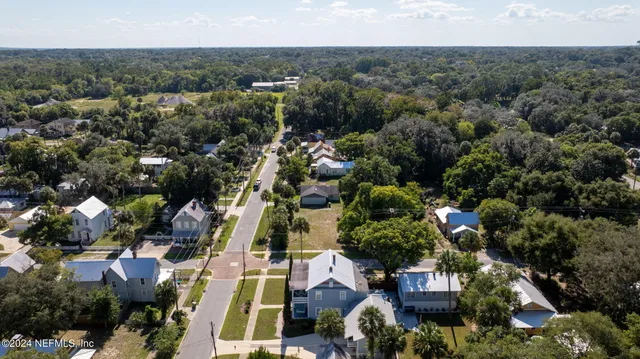 an aerial view of a houses