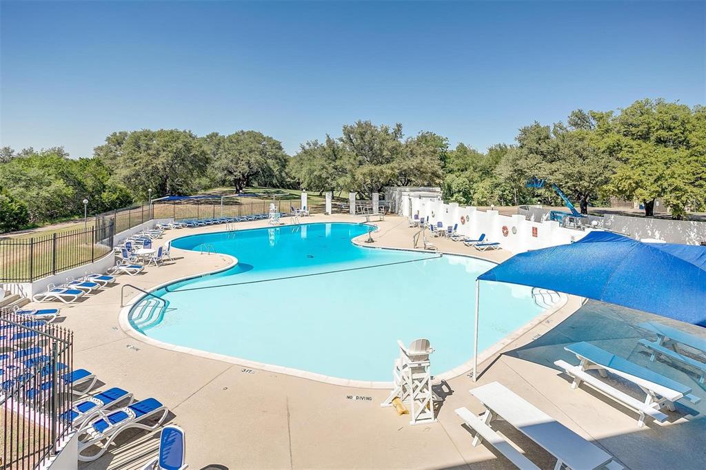 1148 West Landings Road North Granbury, TX 76049 - Photo 19 of 36 a view of a swimming pool with a patio