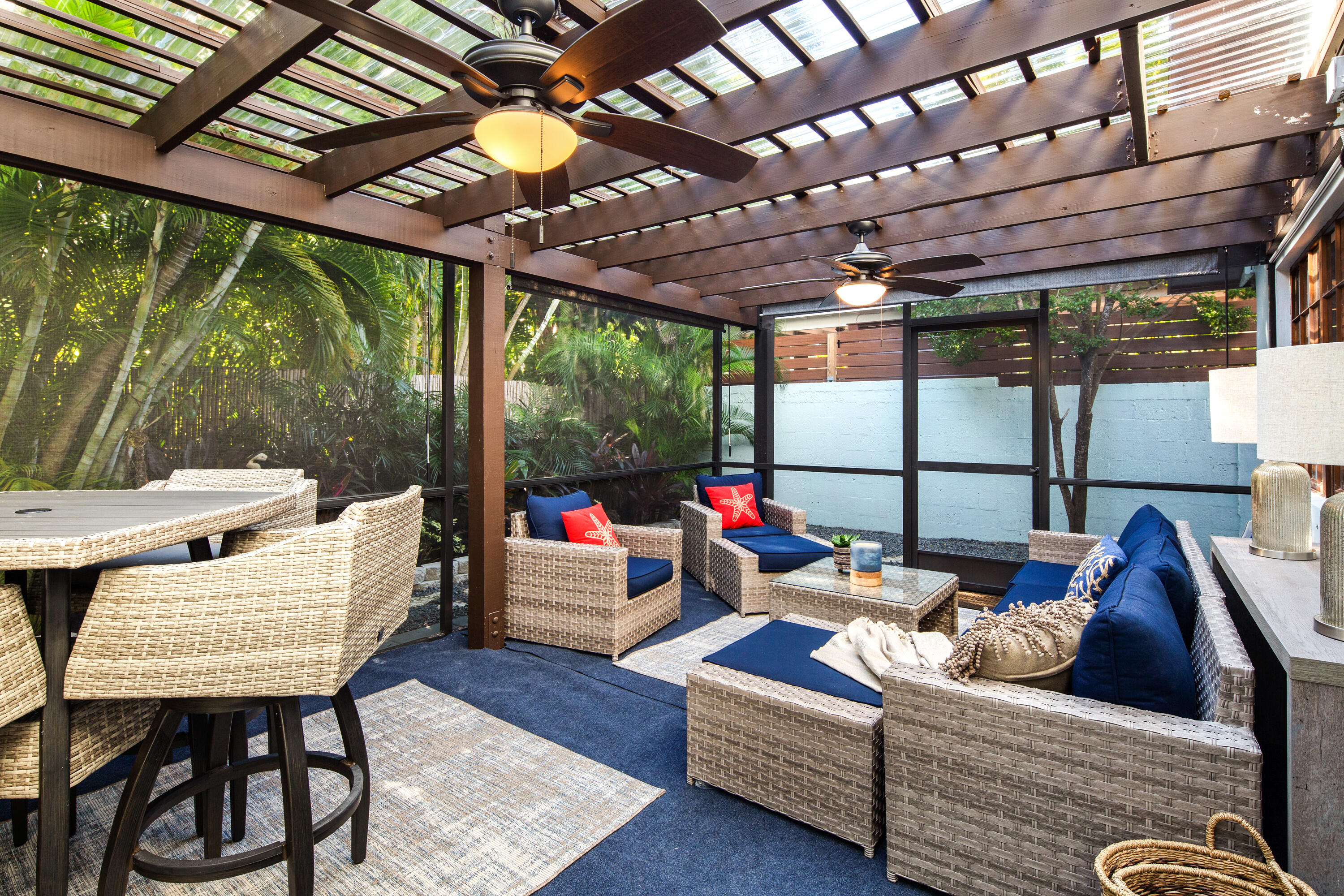 1612 Washington Street Key West, FL 33040 - Photo 34 of 38 a outdoor space with patio the couches and a dining table with the garden view