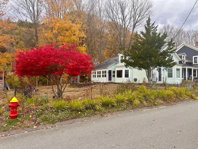 a front view of a house with yard and garage