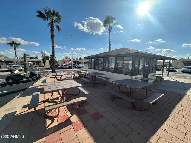 a city view with sitting space