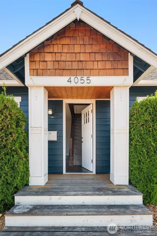 a front view of a house with a garage