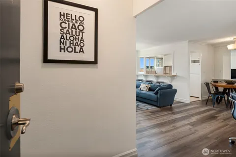 a room with furniture and a gate