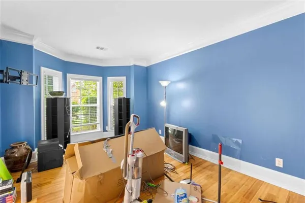 a view of a hallway with entryway