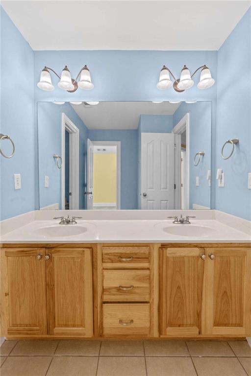 4201 Donington Way Hampton, GA 30228 - Photo 29 of 43 a bathroom with a sink and a mirror