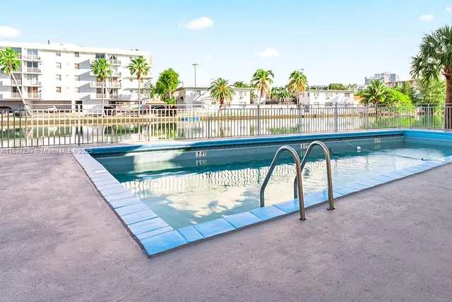 swimming pool view from a balcony