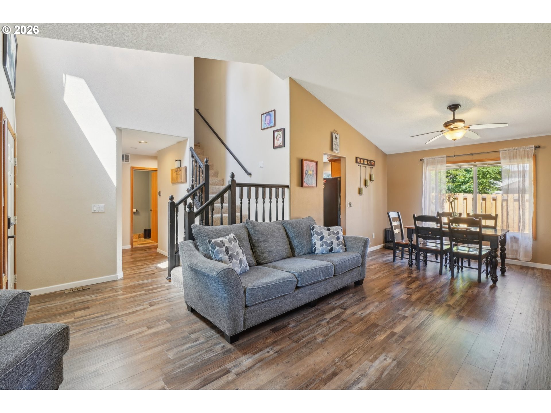 4055 Northeast 13th Terrace Gresham, OR 97030 - Photo 5 of 37 a living room with furniture and a wooden floor