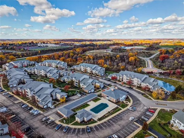 an aerial view of a city