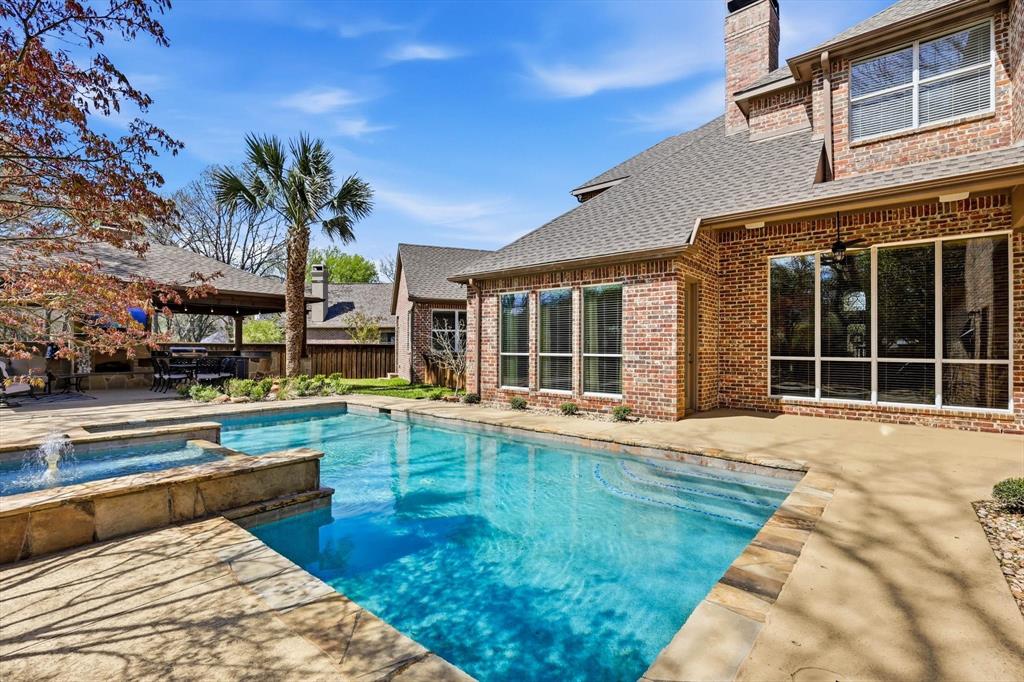4629 Manor Way Flower Mound, TX 75028 - Photo 2 of 40 Beautifully designed custom pool, removable safety child gate included