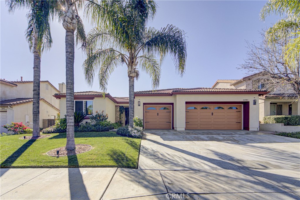 32185 Bandelier Road Winchester, CA 92596 - Photo 1 of 47 a view of a house with a yard and palm trees