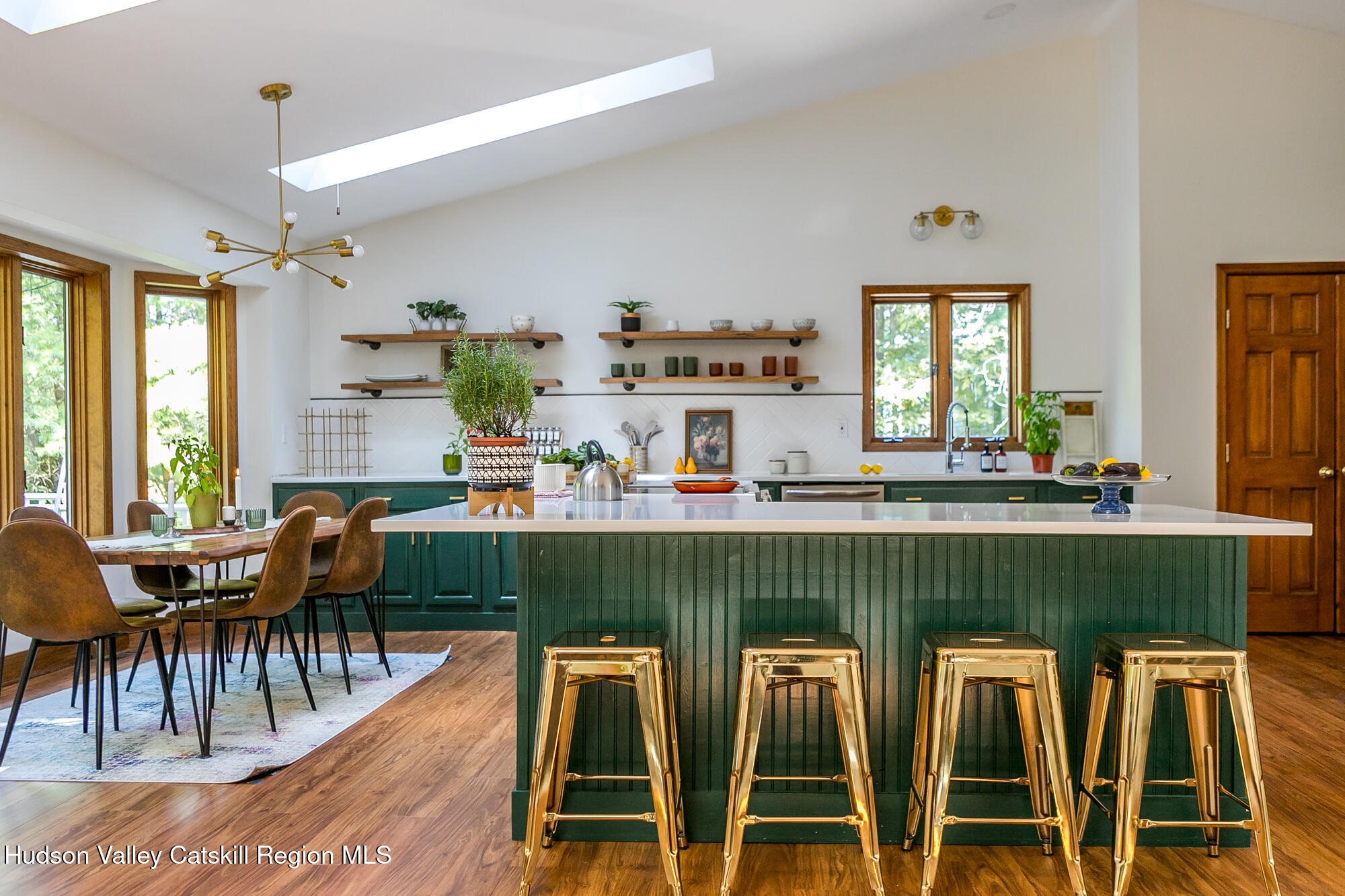 2 Romney Way Cottekill, NY 12419 - Photo 6 of 33 a dining hall with granite countertop a dining table chairs and large windows