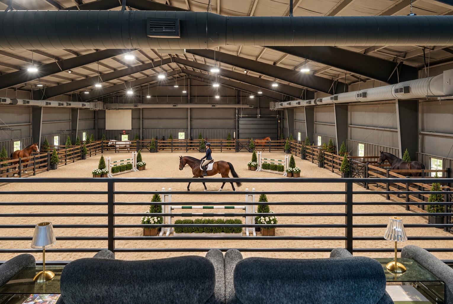 13920 Stirling Road Southwest Ranches, FL 33330 - Photo 77 of 81 Luxury indoor equestrian arena with hors