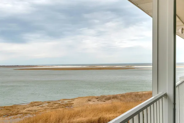 a view of an ocean from a balcony