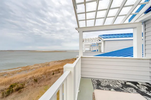 a view of ocean from a balcony