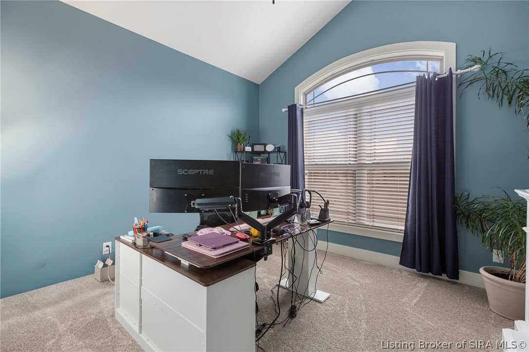 3102 Ambercrest Loop Jeffersonville, IN 47130 - Photo 28 of 53 Main floor bedroom used as office. New carpet Oct. 2025.