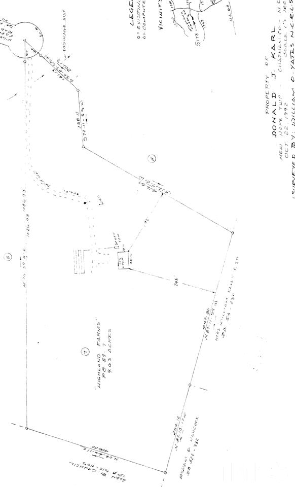 736 Highland Road Apex, NC 27523 - Photo 23 of 25 The property is 9.63 acres. The house sits approximately near the center of the property.
