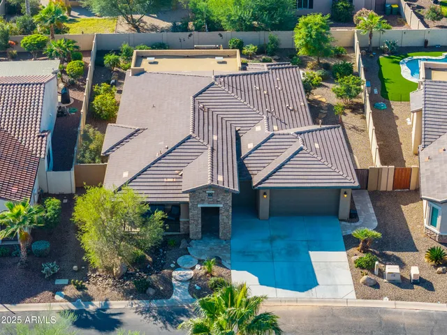 a view of a patio with furniture