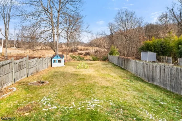 a view of yard with large tree