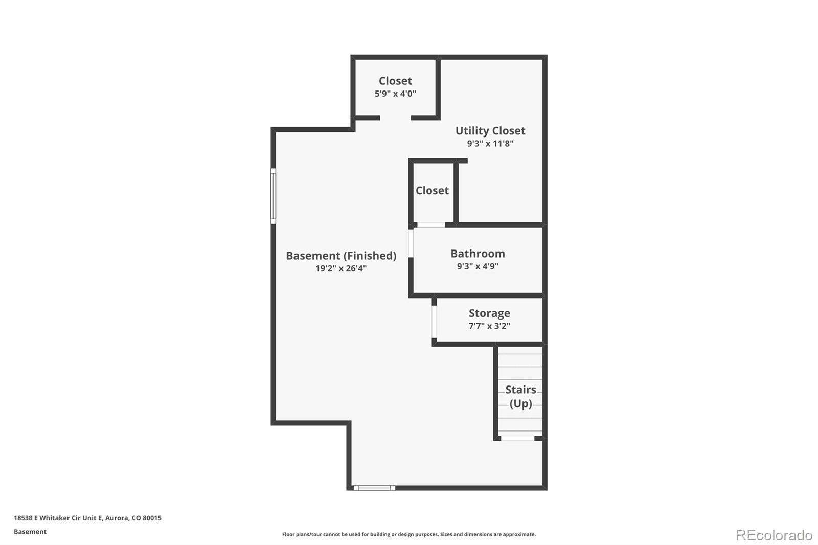 18538 East Whitaker Circle, Unit E Aurora, CO 80015 - Photo 30 of 31 a picture of a floor plan