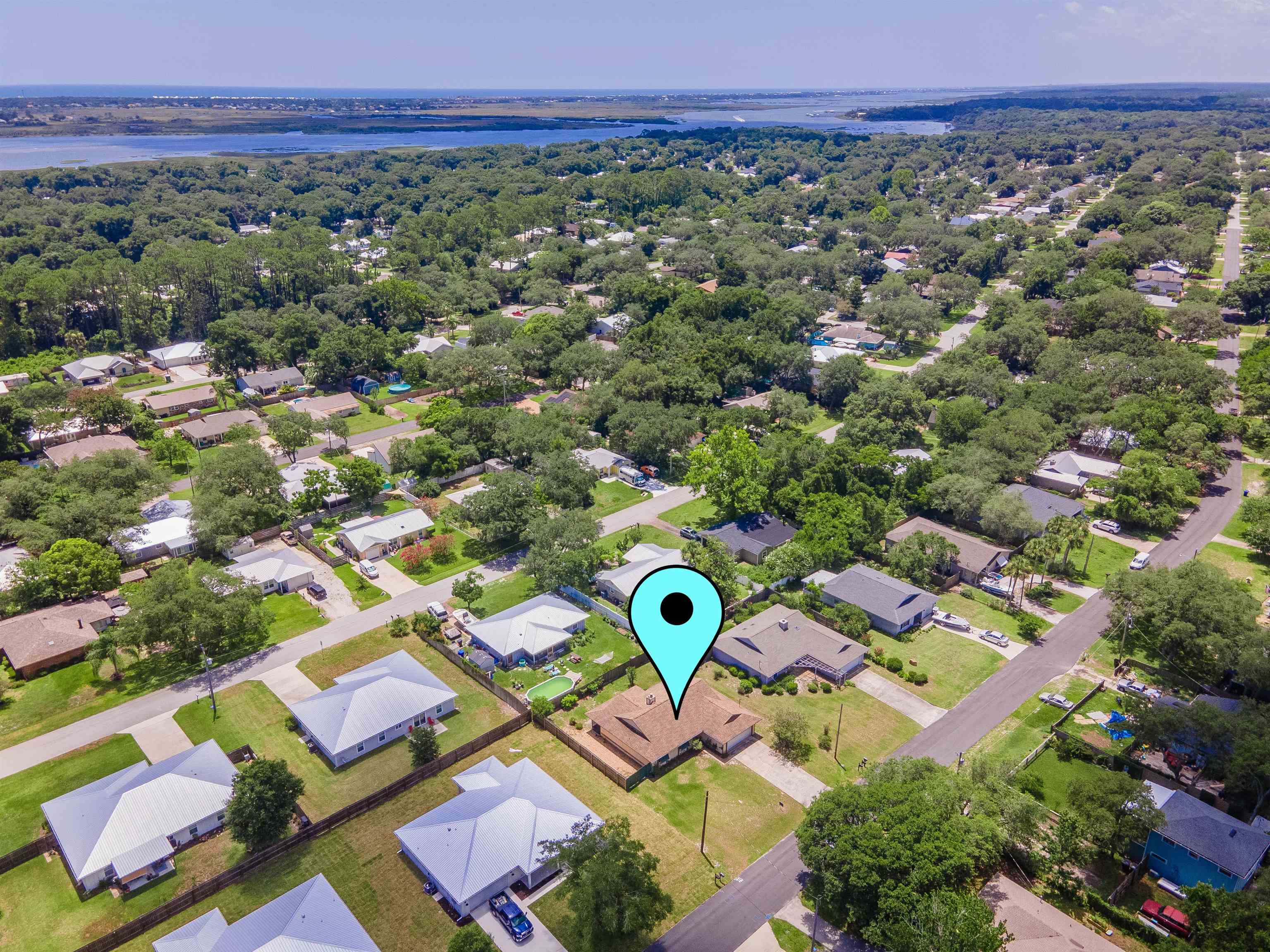 111 Lobelia Road St. Augustine, FL 32086 - Photo 43 of 46 an aerial view of residential houses with outdoor space and street view
