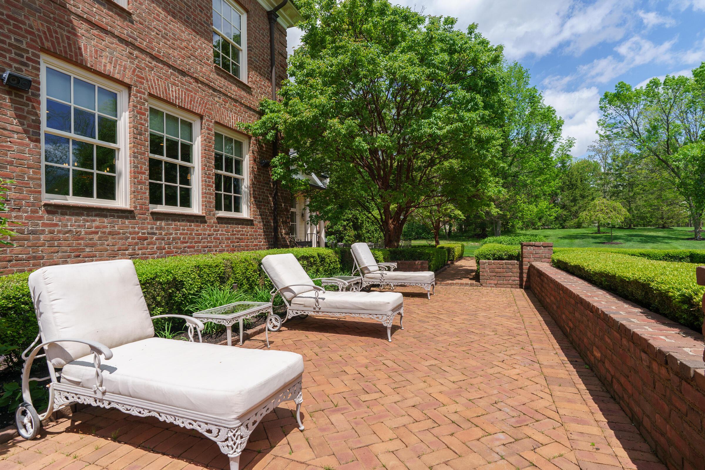 5000 Kitzmiller Road New Albany, OH 43054 - Photo 15 of 56 Formal Boxwood Gardens with Stone Walks and Brick Terraces