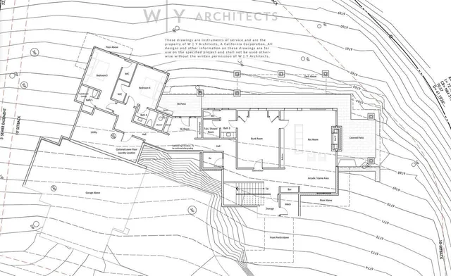 a white building with glass door