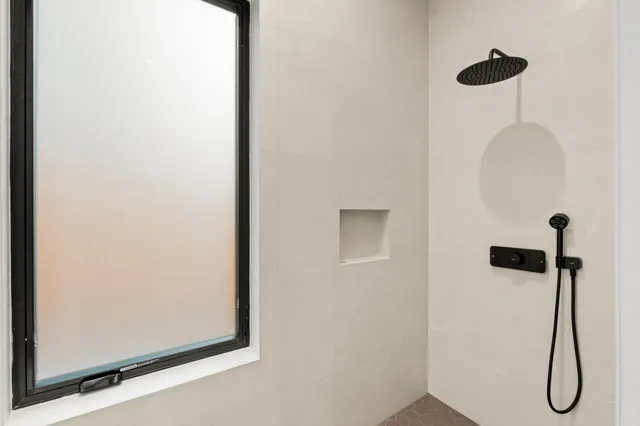 a workspace with furniture and a window