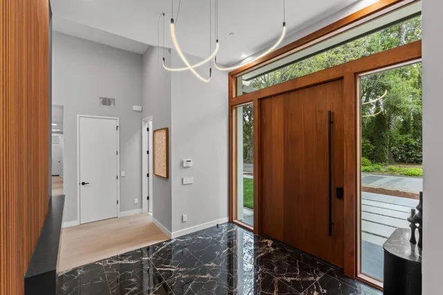 a view of an front door