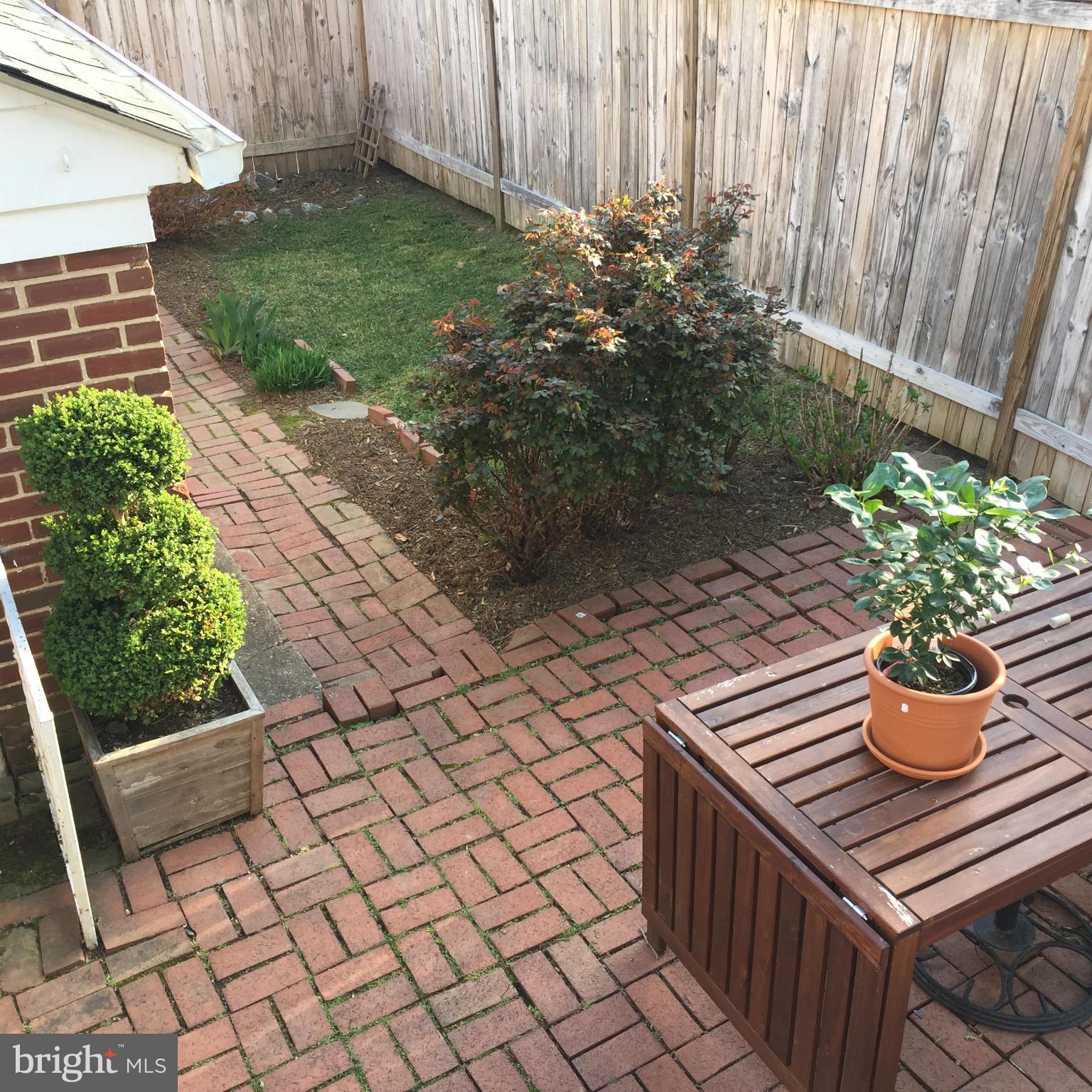 219 Hopkins Road Baltimore, MD 21212 - Photo 22 of 27 a potted plant sitting on a wooden bench
