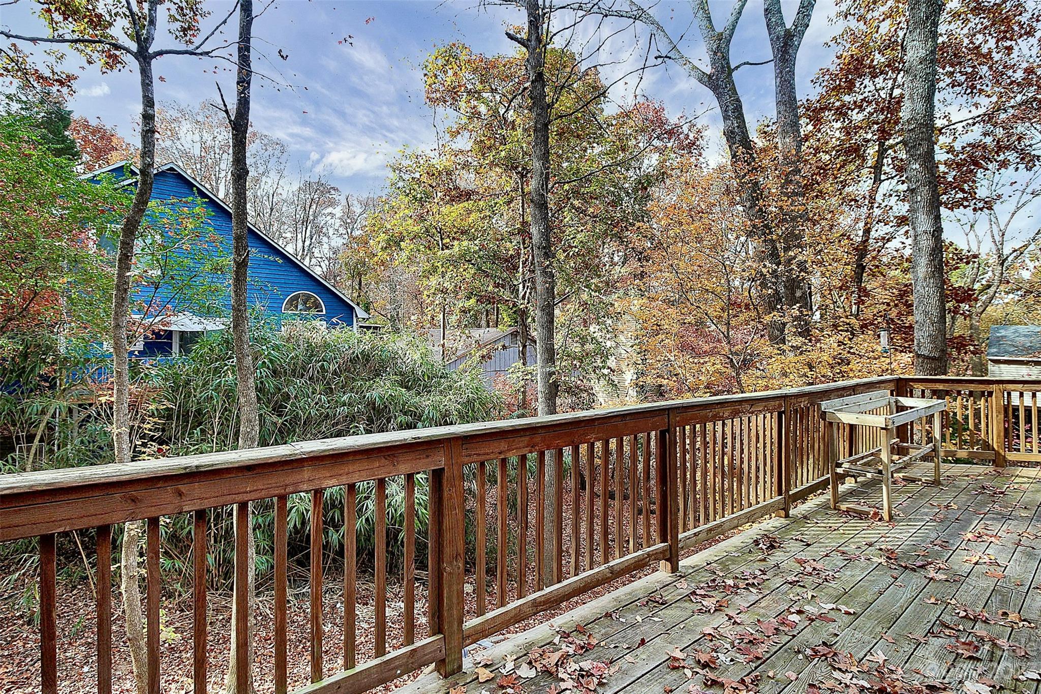27051 Catamaran Drive Tega Cay, SC 29708 - Photo 32 of 35 a balcony with wooden fence and floor