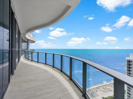 a view of balcony with city view