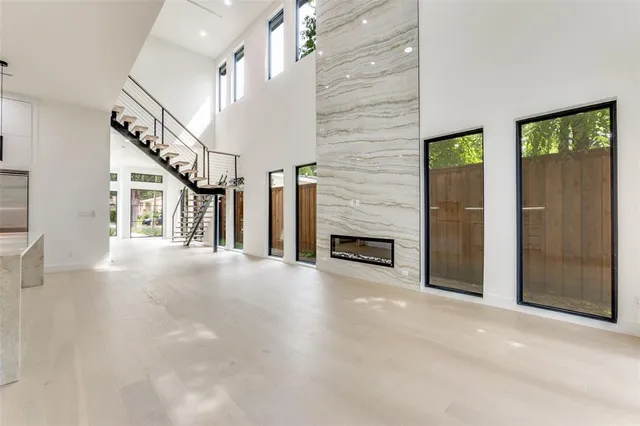 a view of an entryway with stairs