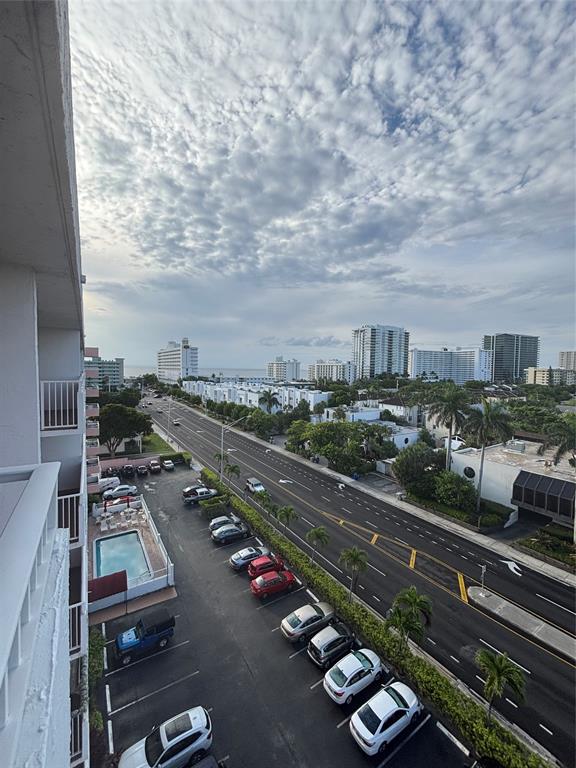 an aerial view of a city
