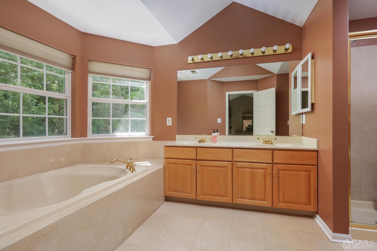 7 Yardley Manor Drive Old Bridge, NJ 07747 - Photo 12 of 23 a spacious bathroom with a tub sink and mirror
