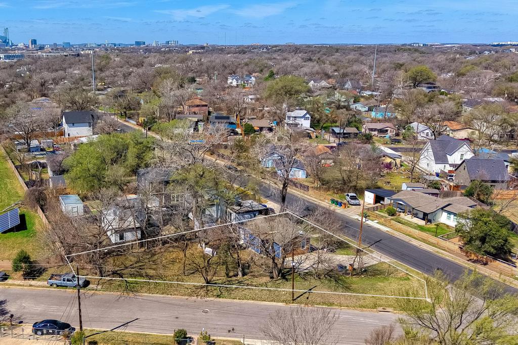 5309 Prock Lane Austin, TX 78721 - Photo 3 of 22 an aerial view of a residential houses and city street