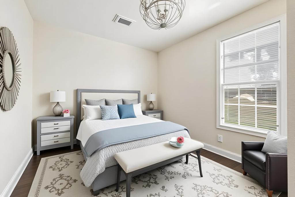 5309 Prock Lane Austin, TX 78721 - Photo 10 of 19 a bedroom with a bed a couch and a window