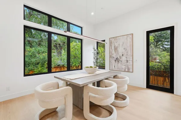a kitchen with a sink and a refrigerator