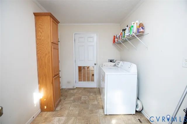 a utility room with a window