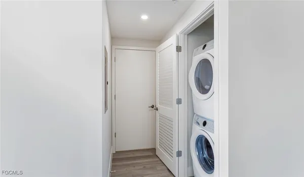 a room with a washer and dryer