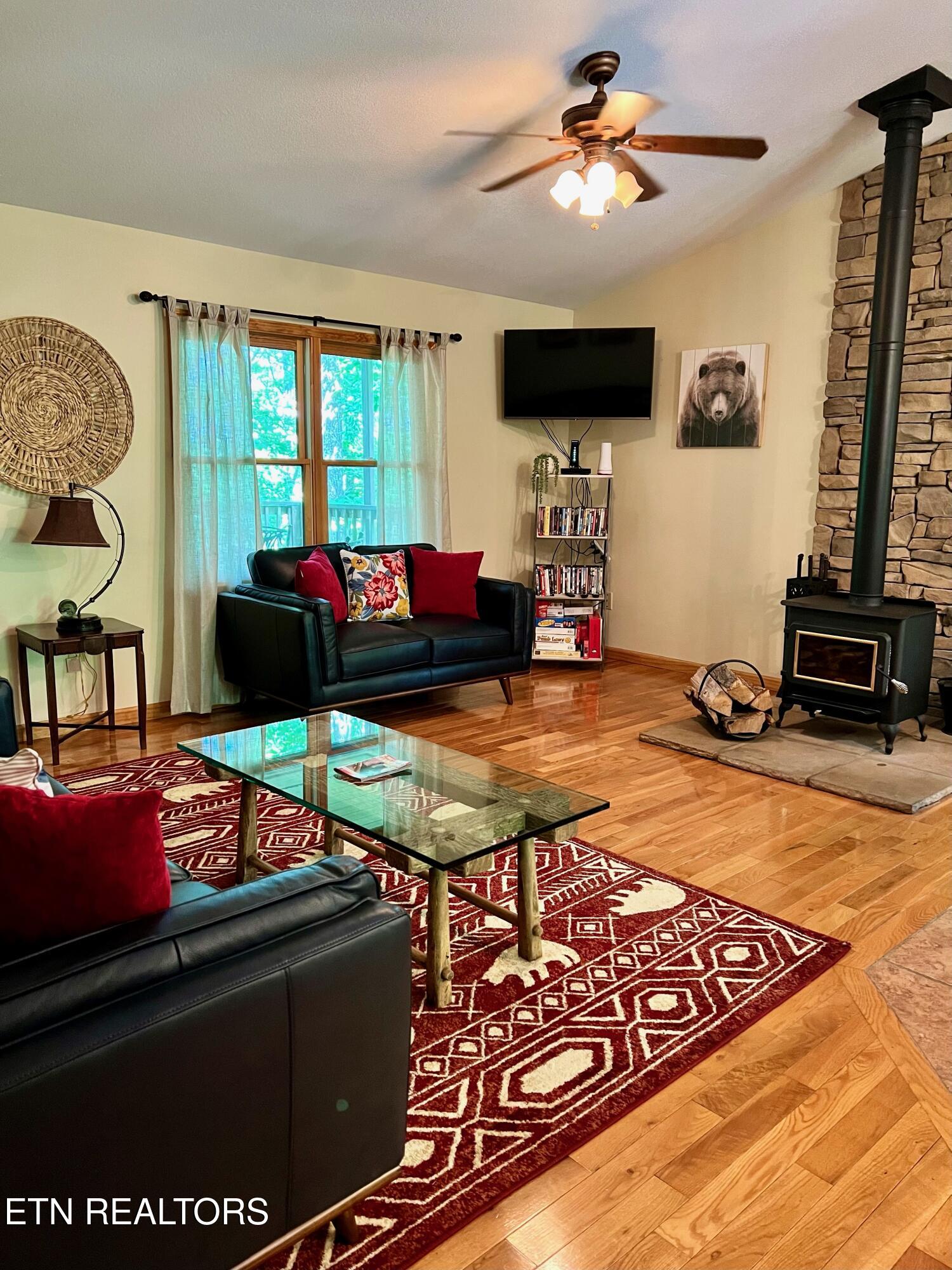 6814 Flats Road Tallassee, TN 37878 - Photo 8 of 22 Cabin Living Room 1