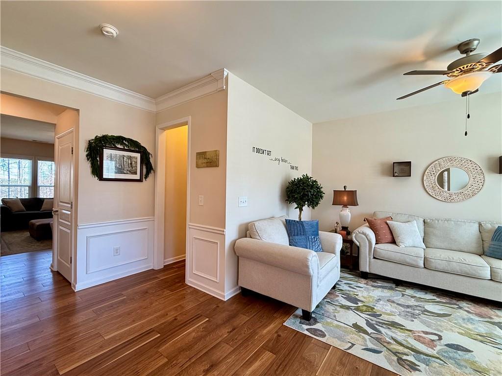 3451 Graham Way Southwest Lilburn, GA 30047 - Photo 4 of 66 a living room with furniture and a wooden floor